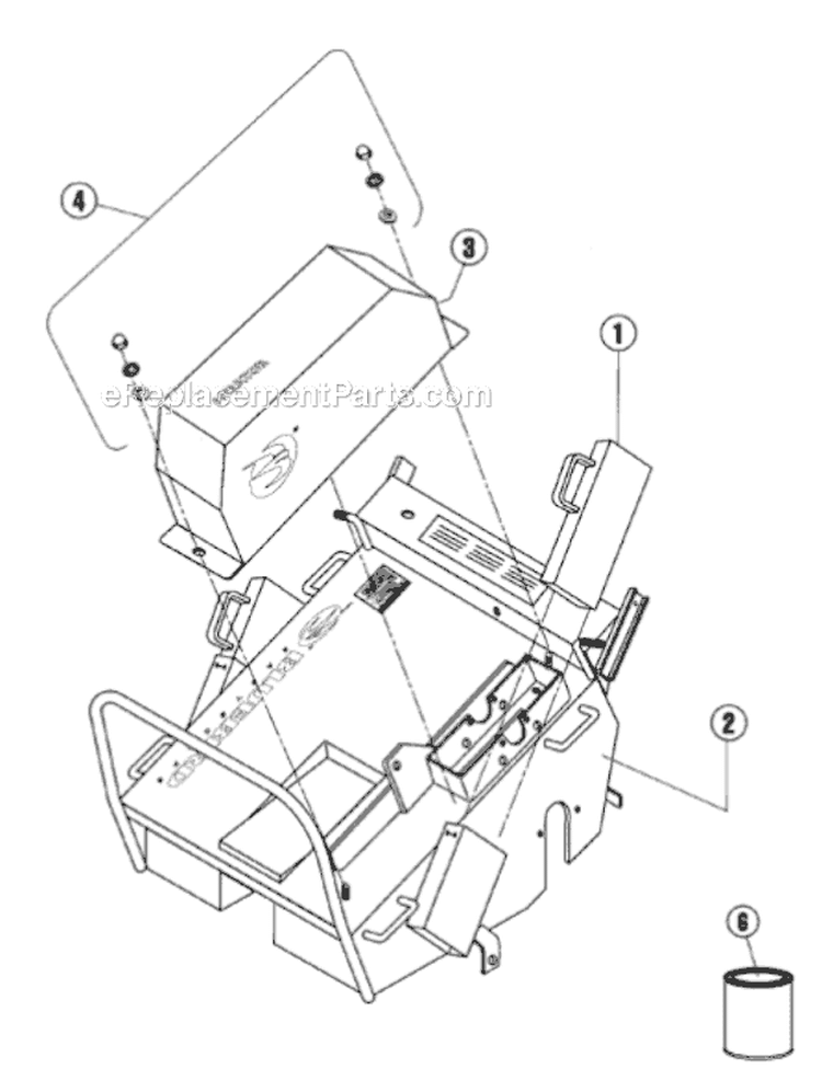 Page A Diagram and Parts List for B130 2005-07 Bluebird Aerator