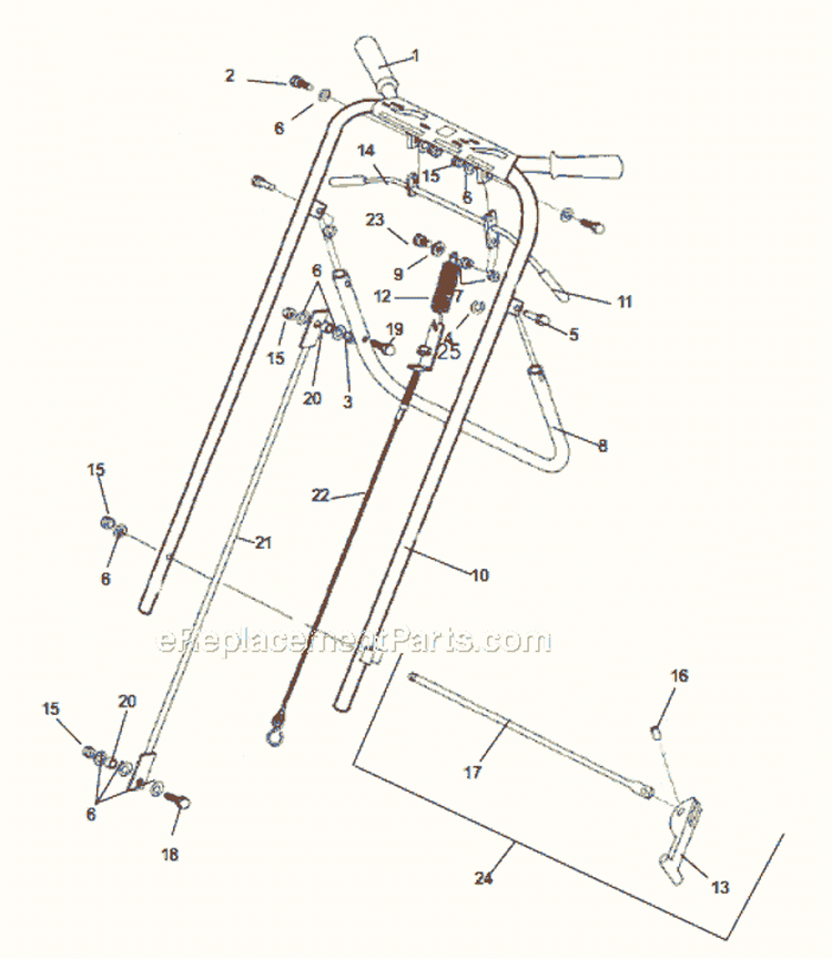 Page B Diagram and Parts List for B130 2005-07 Bluebird Aerator
