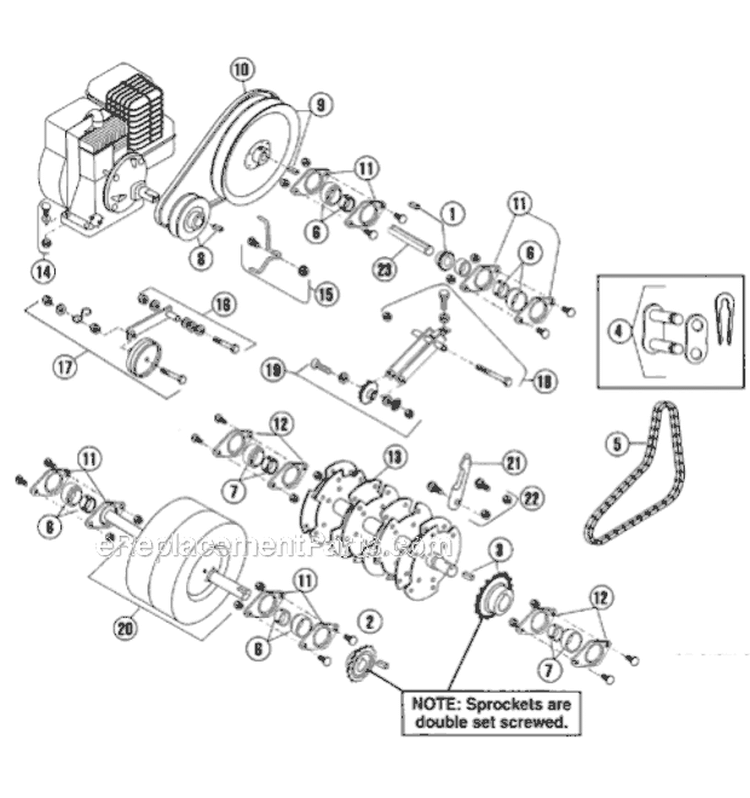 Page C Diagram and Parts List for B130 2005-07 Bluebird Aerator