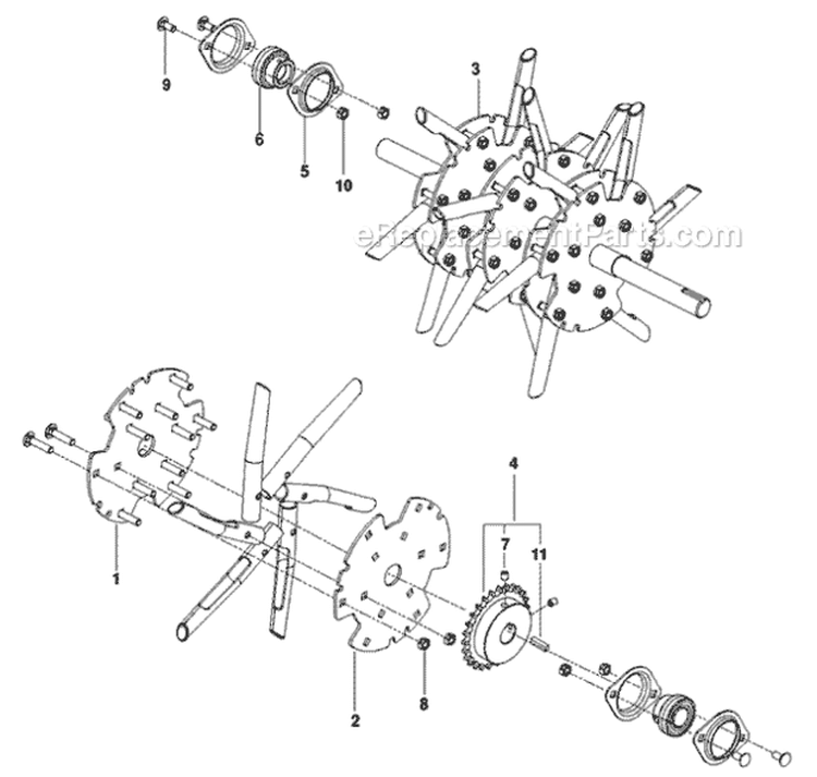 Page F Diagram and Parts List for B530A 968999379 - 2010-04 Bluebird Aerator