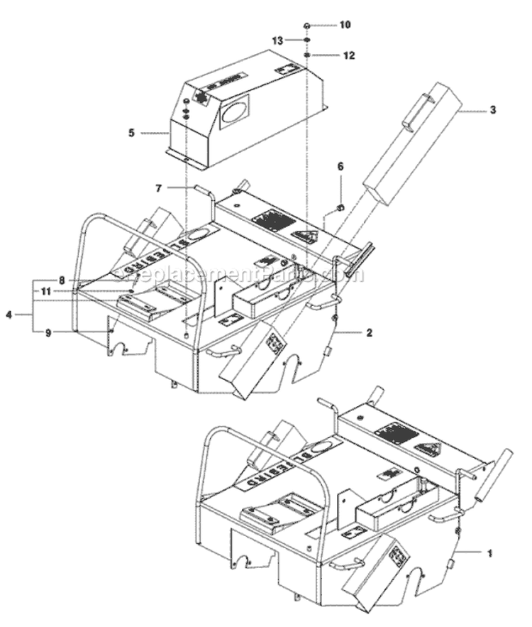 Page A Diagram and Parts List for B530B 968999381 - 2010-04 Bluebird Aerator