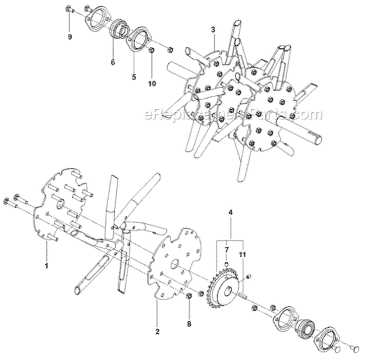 Page F Diagram and Parts List for B530B 968999381 - 2010-04 Bluebird Aerator