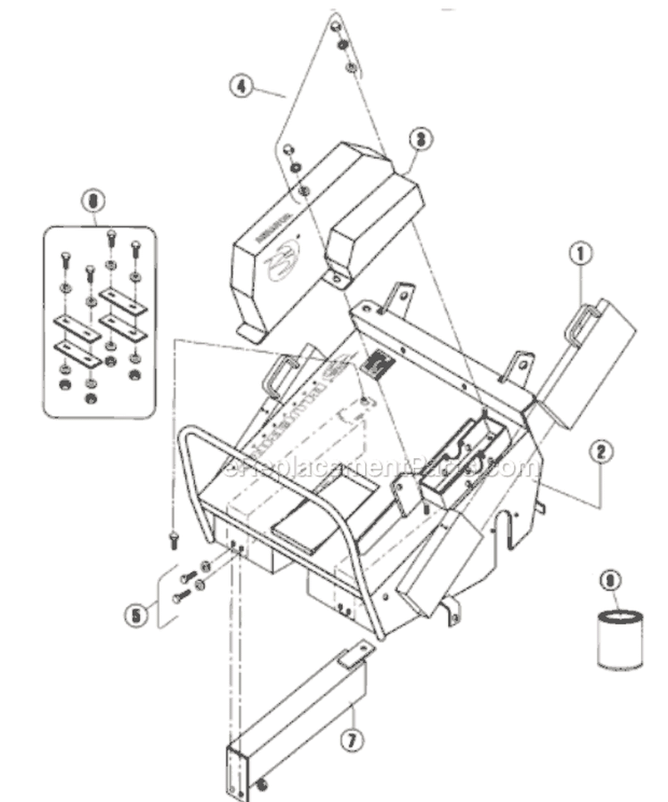 Page A Diagram and Parts List for B742 2005-07 Bluebird Aerator