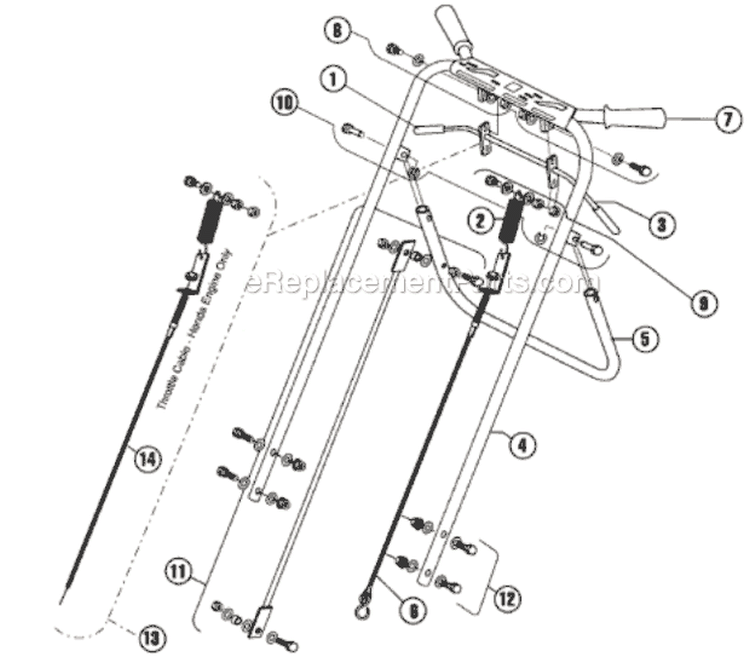 Page B Diagram and Parts List for B742 2005-07 Bluebird Aerator