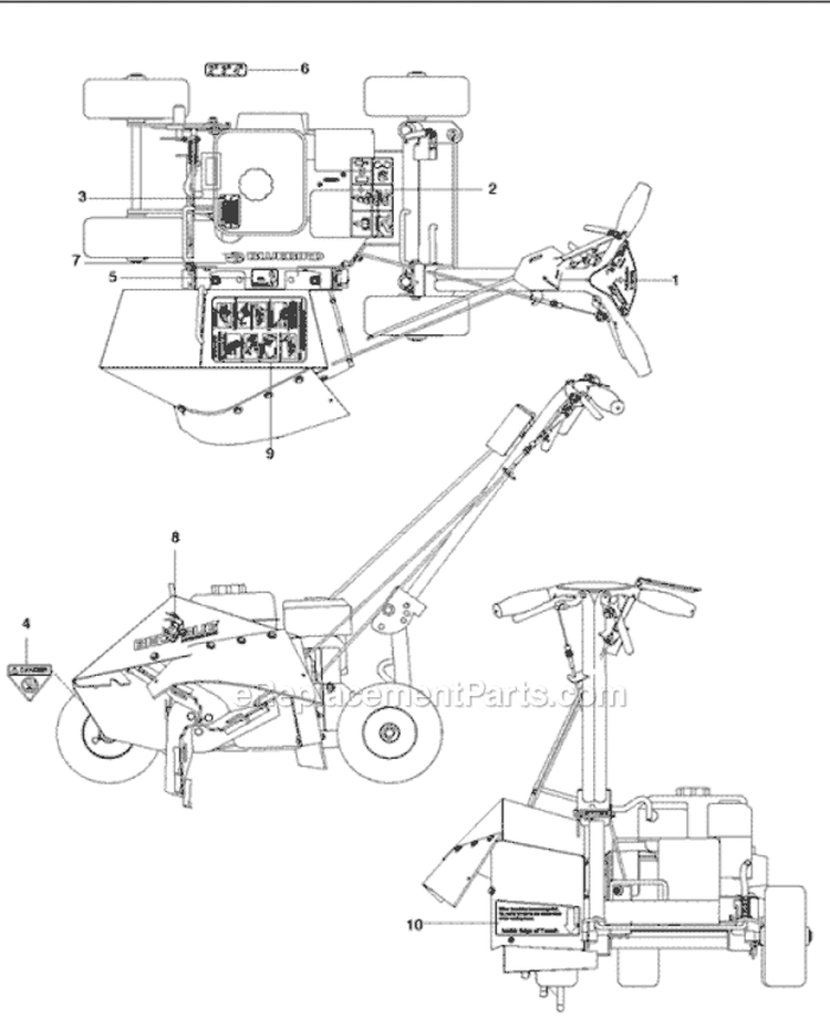 Page C Diagram and Parts List for BB550A 968999494 - 2010-04 Bluebird Edger