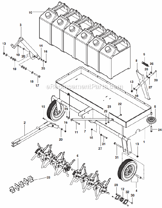 Page A Diagram and Parts List for TA12 (968999444)(2010-04) Bluebird Aerator