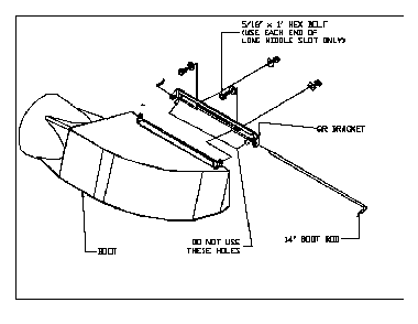 Boot System Diagram and Parts List for V260Z (968999523)(2005-04) Bluebird Lawn Tractor Accessories