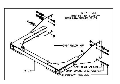 Hitch Diagram and Parts List for V190Z 2002-04 Bluebird Lawn Tractor Accessories