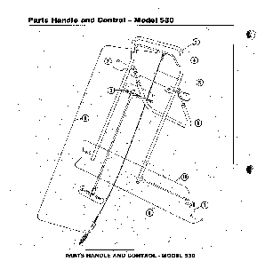 Handle And Levers Diagram and Parts List for 530  Bluebird Aerator