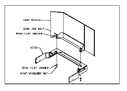 Heat Shield Diagram and Parts List for V260Z (968999523)(2005-04) Bluebird Lawn Tractor Accessories