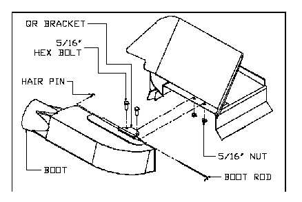 Boot System Diagram and Parts List for V190Z 2002-04 Bluebird Lawn Tractor Accessories