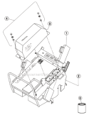 Page A Diagram and Parts List for B530A 2005-07 Bluebird Aerator