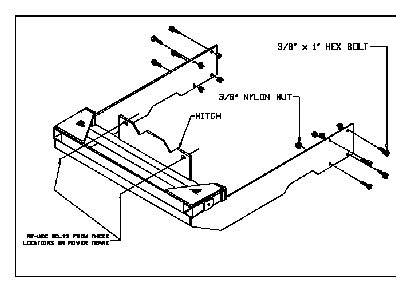 Hitch Diagram and Parts List for V260Z (968999523)(2005-04) Bluebird Lawn Tractor Accessories