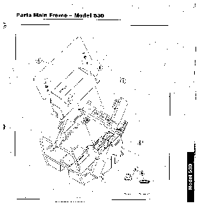 Frame Diagram and Parts List for 530  Bluebird Aerator