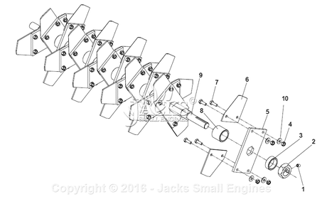 Delta Reel Assembly Diagram and Parts List for PR22H5FA 2002-12 Bluebird Dethatcher