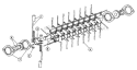 Page F Diagram and Parts List for P18 2002-12 Bluebird Dethatcher