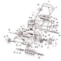 Page H Diagram and Parts List for P18 2002-12 Bluebird Dethatcher