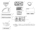 Page C Diagram and Parts List for PR18NEFA 968999601 - 2008-05 Bluebird Dethatcher
