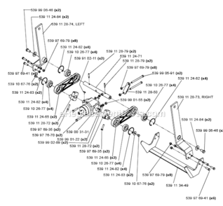 Page D Diagram and Parts List for SC550A/2006-02  Bluebird Sod Cutter