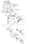 Drive Diagram and Parts List for SC550A 968999351 - 2010-04 Bluebird Sod Cutter