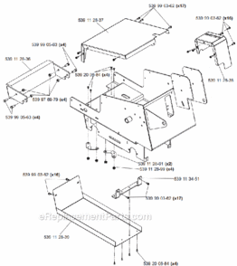 Page A Diagram and Parts List for SC550A 9689993522006-02 Bluebird Sod Cutter
