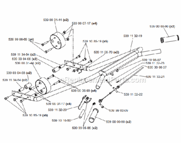 Page B Diagram and Parts List for SC550A 9689993522006-02 Bluebird Sod Cutter