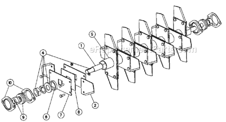 Page B Diagram and Parts List for C18 2002-12 Bluebird Dethatcher