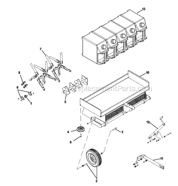 Page A Diagram and Parts List for TA10 (968999443)(2003-09) Bluebird Aerator