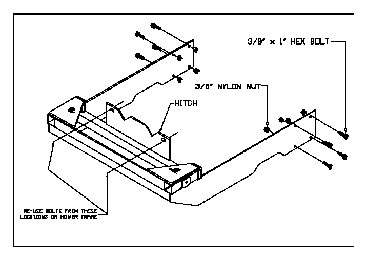 Hitch Diagram and Parts List for V260Z (968999523)(2005-04) Bluebird Lawn Tractor Accessories