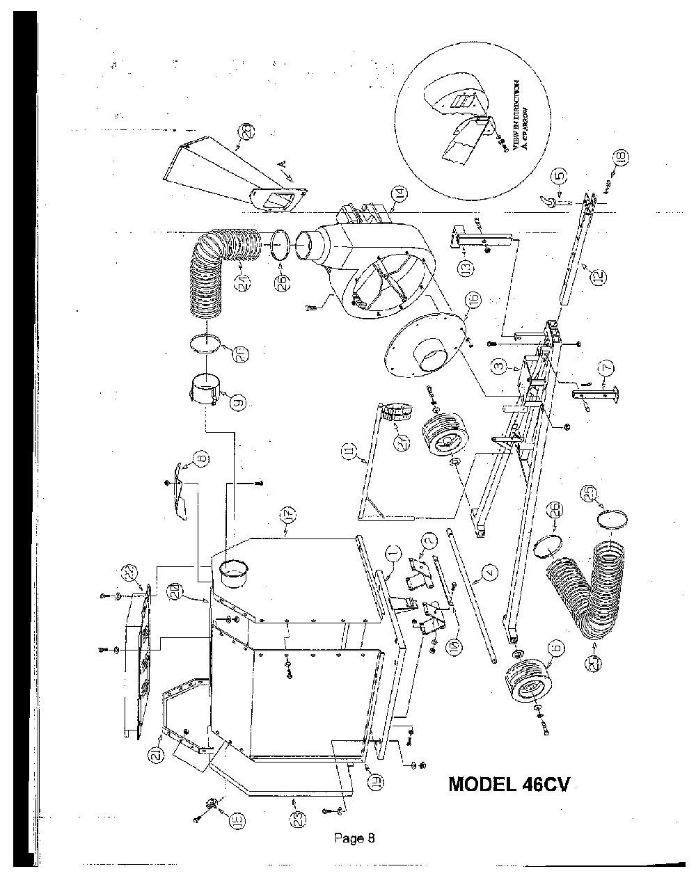 Complete Product Diagram and Parts List for 46CV 1997-12 Bluebird Lawn Tractor Accessories