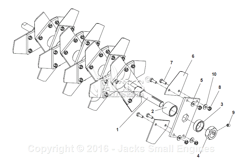 Delta Reel Assembly Diagram and Parts List for PR18H5DA 2002-12 Bluebird Dethatcher