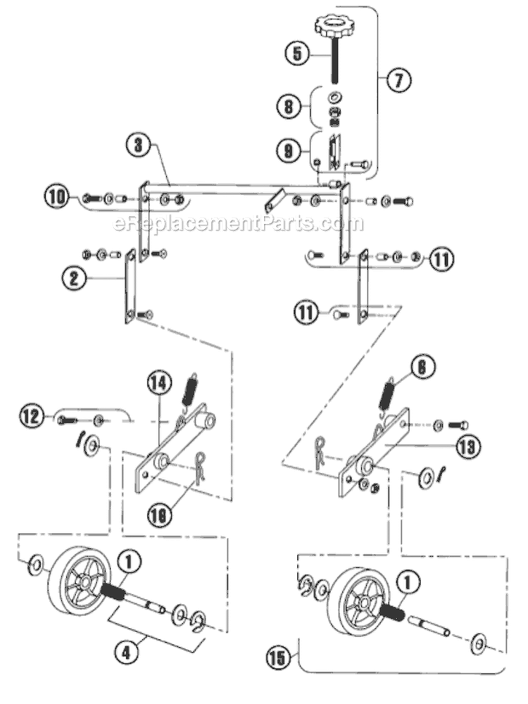 Page D Diagram and Parts List for H142 2005-07 Bluebird Aerator