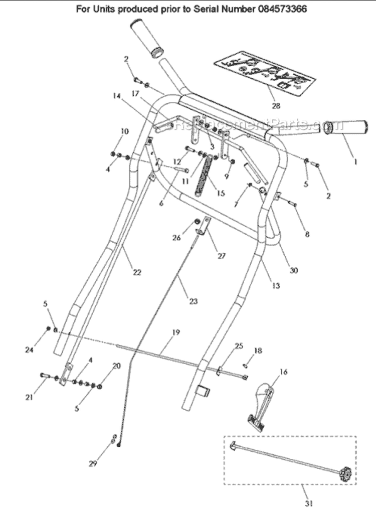 Page D Diagram and Parts List for H424 968999392 - 2010-04 Bluebird Aerator