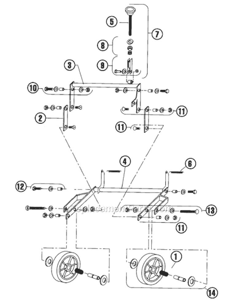 Page D Diagram and Parts List for H530AG 2005-07 Bluebird Aerator