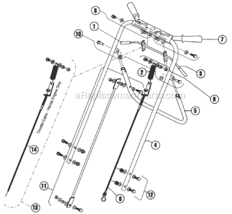 Page B Diagram and Parts List for H742G 2005-07 Bluebird Aerator