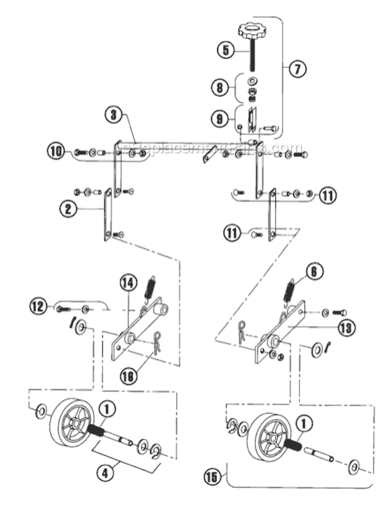 Page D Diagram and Parts List for H742G 2005-07 Bluebird Aerator