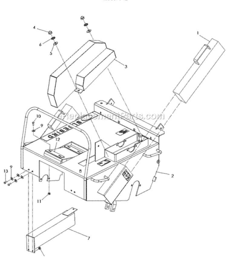 Page A Diagram and Parts List for H742 968999394 - 2010-04 Bluebird Aerator