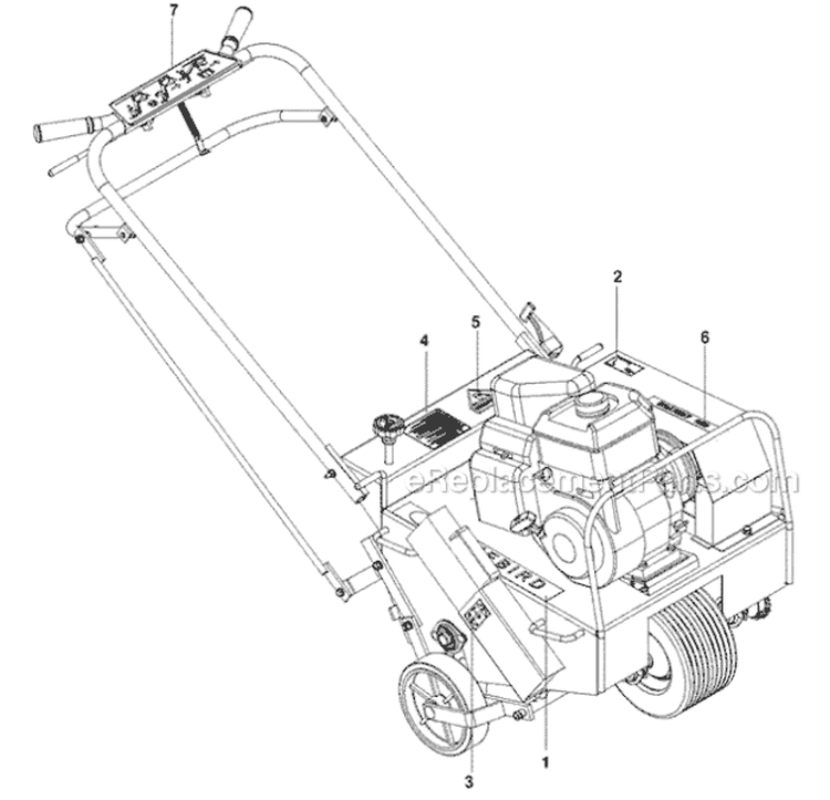 Page B Diagram and Parts List for H742 968999394 - 2010-04 Bluebird Aerator