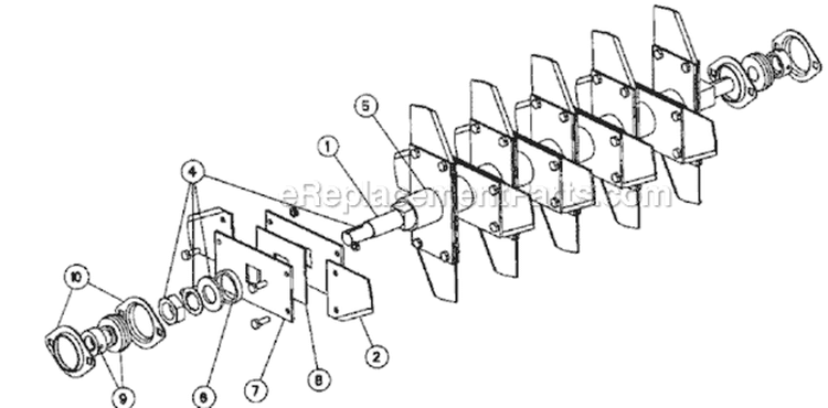 Page D Diagram and Parts List for P18 2002-12 Bluebird Dethatcher