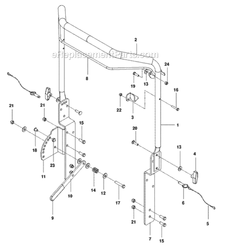 Page D Diagram and Parts List for PR18B5FA 966067301 - 2010-06 Bluebird Dethatcher