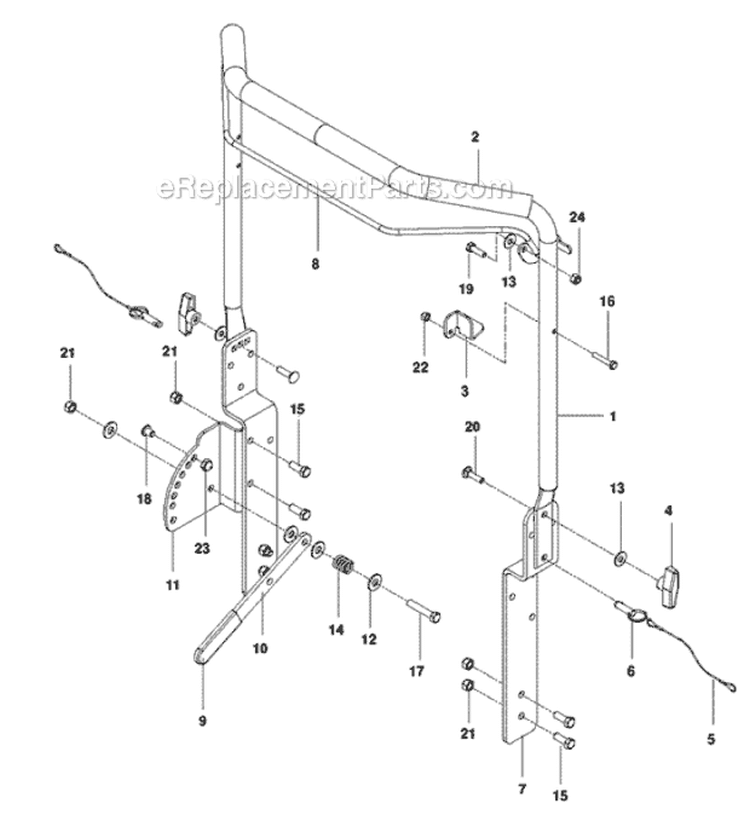 Page D Diagram and Parts List for PR18B5FA 968999417 - 2010-04 Bluebird Dethatcher