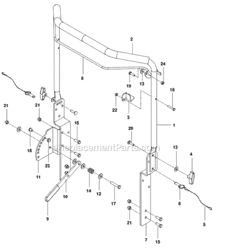 Page D Diagram and Parts List for PR18B5NRA 968999418 - 2010-04 Bluebird Dethatcher