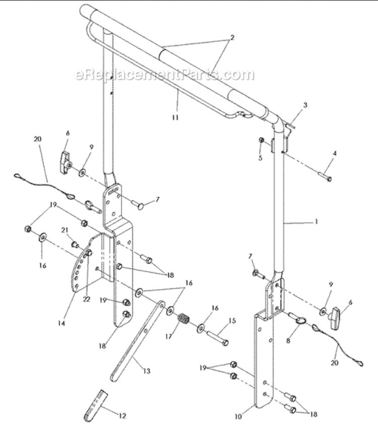 Page D Diagram and Parts List for PR18NEFA 968999601 - 2008-05 Bluebird Dethatcher