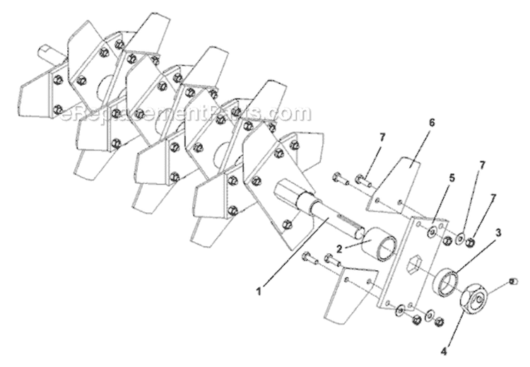 Page D Diagram and Parts List for PR18S6FA 968999678 - 2007-07 Bluebird Dethatcher