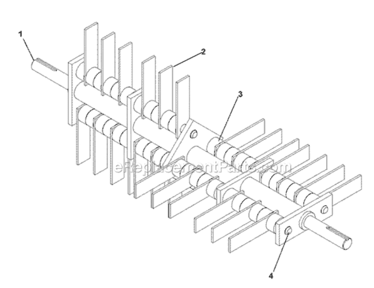 Page E Diagram and Parts List for PR18S6FA 968999678 - 2007-07 Bluebird Dethatcher
