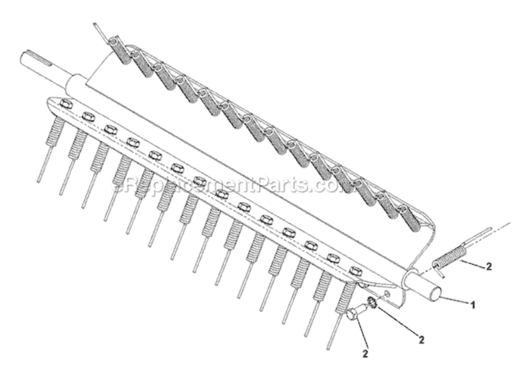 Page H Diagram and Parts List for PR18S6FA 968999678 - 2007-07 Bluebird Dethatcher