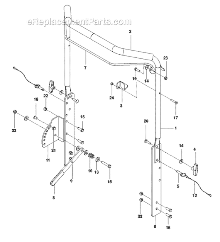 Page E Diagram and Parts List for PR22B5FBA 966067601 - 2010-06 Bluebird Dethatcher
