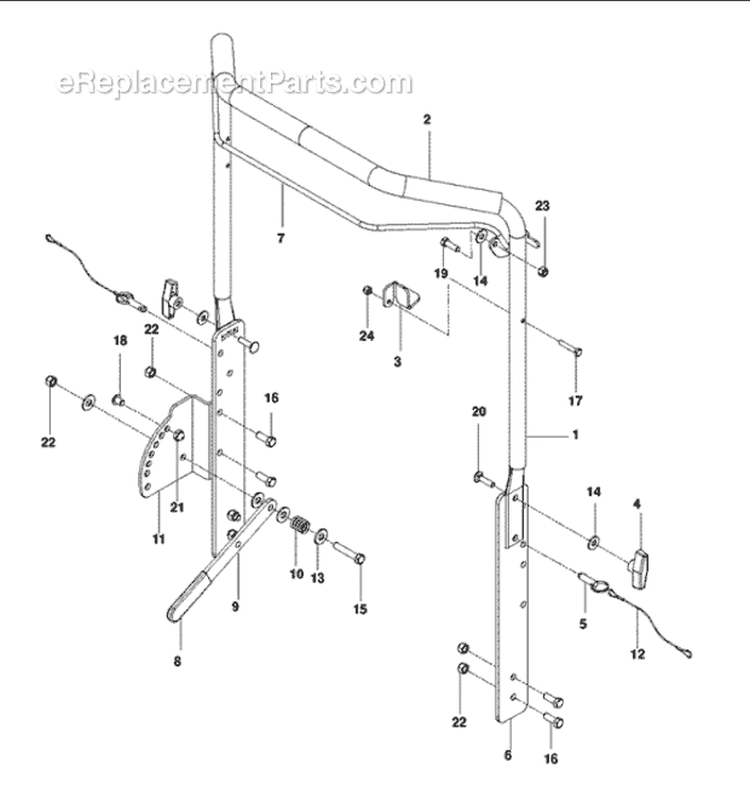Page D Diagram and Parts List for PR22B5NRA 966067701 - 2010-06 Bluebird Dethatcher