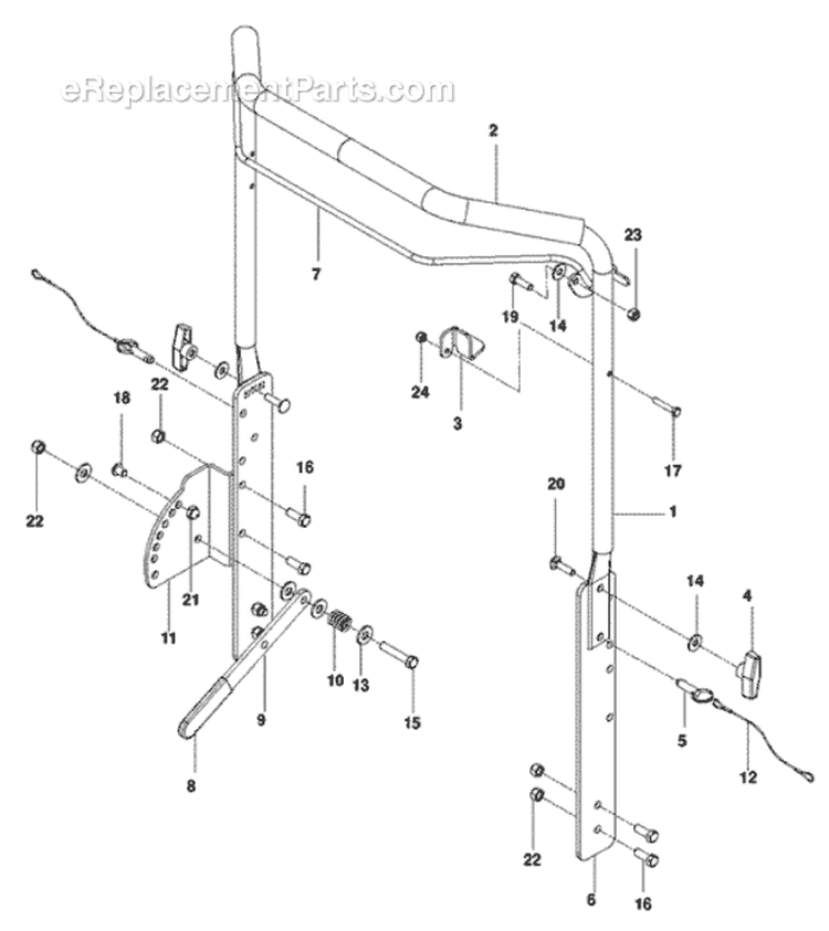 Page D Diagram and Parts List for PR22B8FA 968999425 - 2010-04 Bluebird Dethatcher