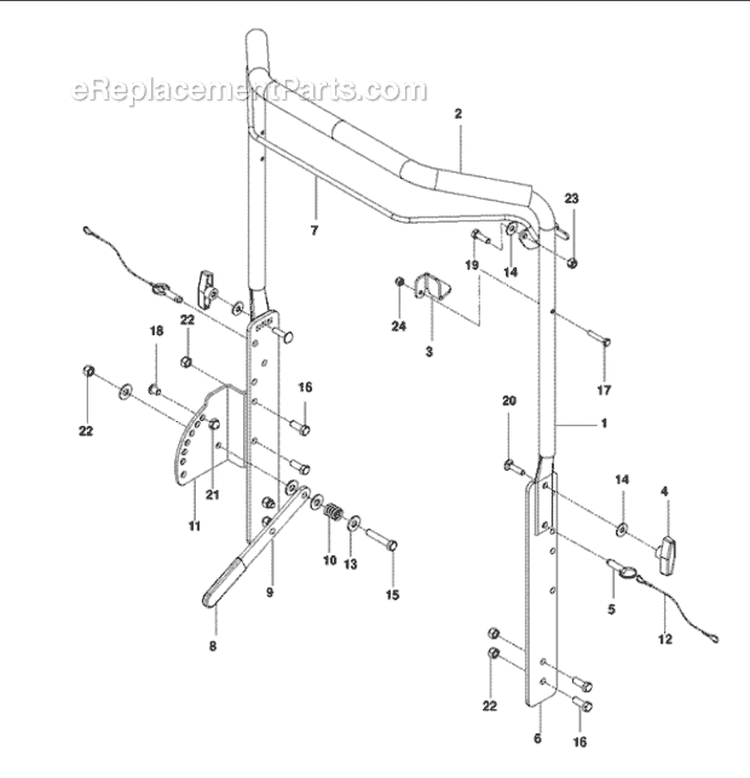 Page E Diagram and Parts List for PR22H5FBA 968999428 - 2010-04 Bluebird Dethatcher